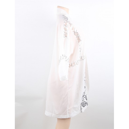 Fashion Embroidery Cover-ups White