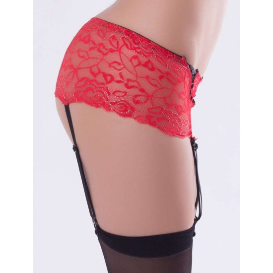 Crotchless Lace Garter Short