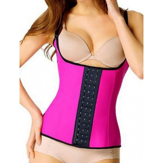 Rosy 4 Steel Boned Latex Waist Trainer Vest