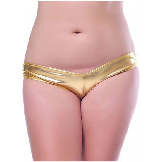 Plus size metallic shorts