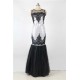 Plus Size Sequins Appliqués Evening Dress with Mermaid Hem