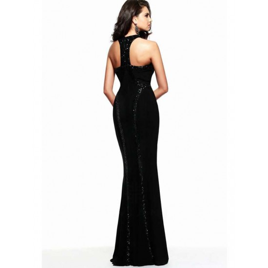 Plus Size Sequined Long Cutout Prom Dresses