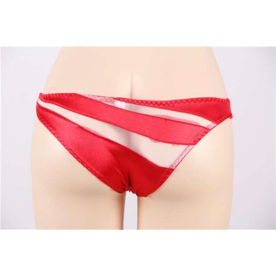 High Cut Plus Size Red Lace Panty