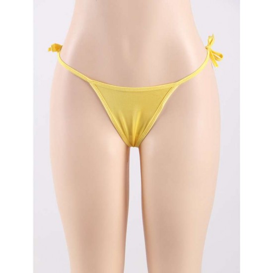 Plus Size Yellow Womens G String Panty