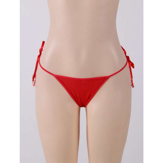 Red Sexy Embroidered & Beaded Lady Panty