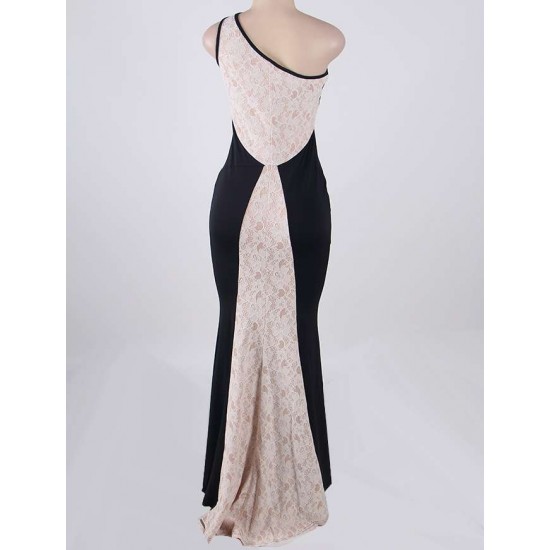 One-shoulder Floor-length Prom Dress