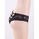 Plus Size Black Strappy Back Lace Bikini Panty