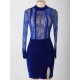 Blue Transparent Modern Girl Clubwear