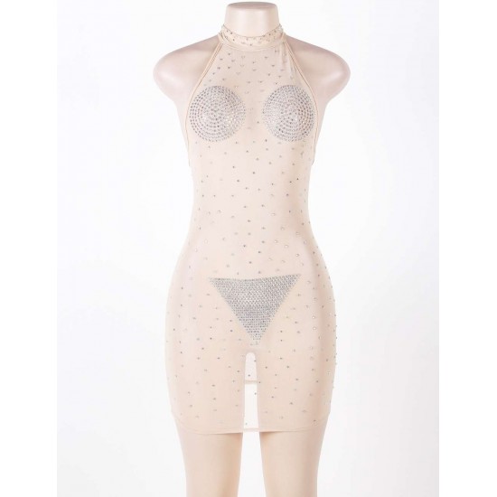 Skin Color Pearls Night Sky Clubwear