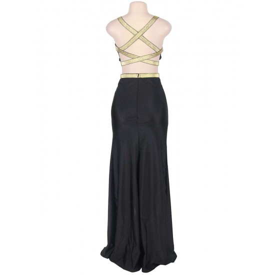 Black Cross-strapped Gown