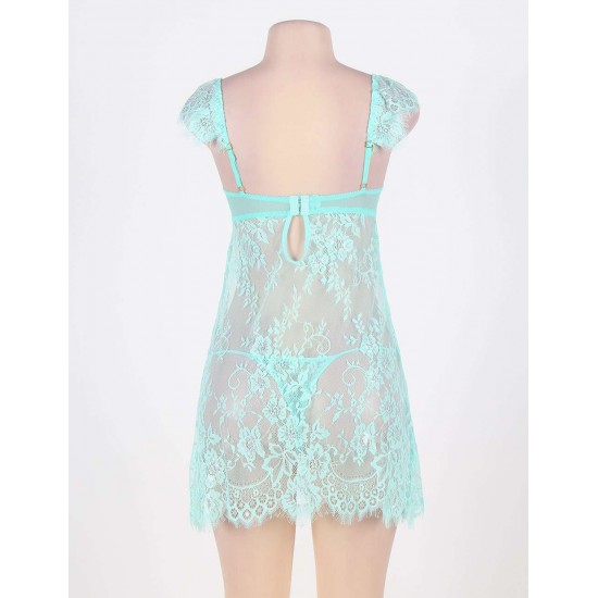 Light Green Transparent Lace Lingerie