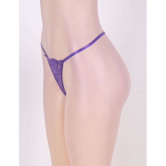 Sexy Purple Lace G-string