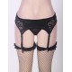 Faux Leather Transparent Garter Belt