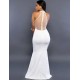 White Transparent Mesh  Applique Maxi