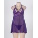 Seduce Midnight Purple Springtime Babydoll Set