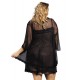 Black 3 pcs Plus Size Transparent Babydoll Set