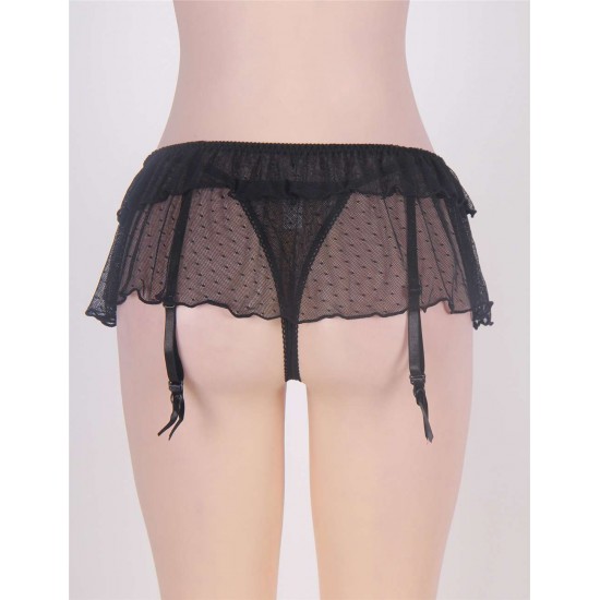 Mini Skirt With Garter Belt