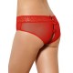 Sexy Holiday Peek A Boo Back Mesh Crotchless Valentines Panty