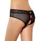 Sexy Holiday Peek A Boo Back Mesh Crotchless Valentines Panty