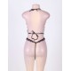 Lace Ruffle Teddy with Wrist Restraints