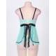 Green Plus Size Open Back Babydoll With Waistband