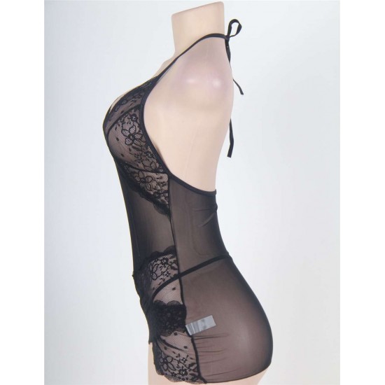 Black Mesh Chemise