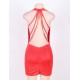 Strappy Back Halter Dress