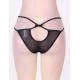 Plus Size Black Transparent Panty