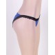 Blue Heartbreaker Open Back Lace Trimmed Panty