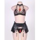 Black Plus Size Boudoir Flirty Bra Set