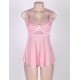 Plus Size Dynamic Pink Cute Dress