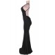 Black Mermaid Backless Floor-length Dress