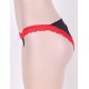 Plus Size Red Lace Black Open Panty