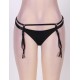 Black Double Straps Concise Garter Panty