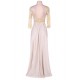 Plus Size Apricot Transparent Embroidery Gown