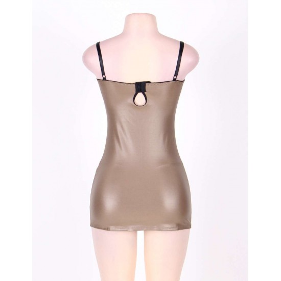 Light Brown Gorgeous Leather Chemise 