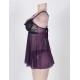 Plus Size Appealing Purple Mini Dress With Straps