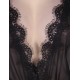 After Dark V-neck Chiffon Teddy