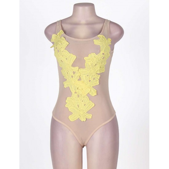 Yellow Floral Embroidery