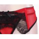 Red Sexy Transparent Lace Garter Panty