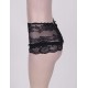 Queen Size High Waist Strappy Floral Black Lace Panty