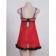 Sexy Red Mesh G-String Babydoll 