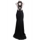 Black Transparent Gauze Evening Dress