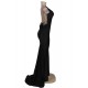 Black Formal Golden Strap Open Back Evening Dress