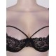 Black Lace Trim Bra Set Rough Romance 