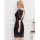 Plus Size Black Half Sleeve Sexy Fashion Dress