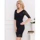 Plus Size Black Half Sleeve Sexy Fashion Dress