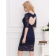 Sweet Heart Dark Blue Slim Fashion Dress