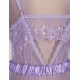 Purple Eyelash Lace Romper Teddy Lingerie