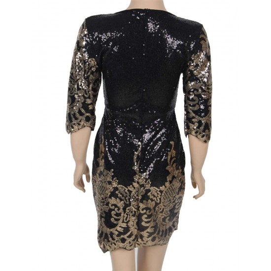 Online Sequins Gold Sexy Bodycon